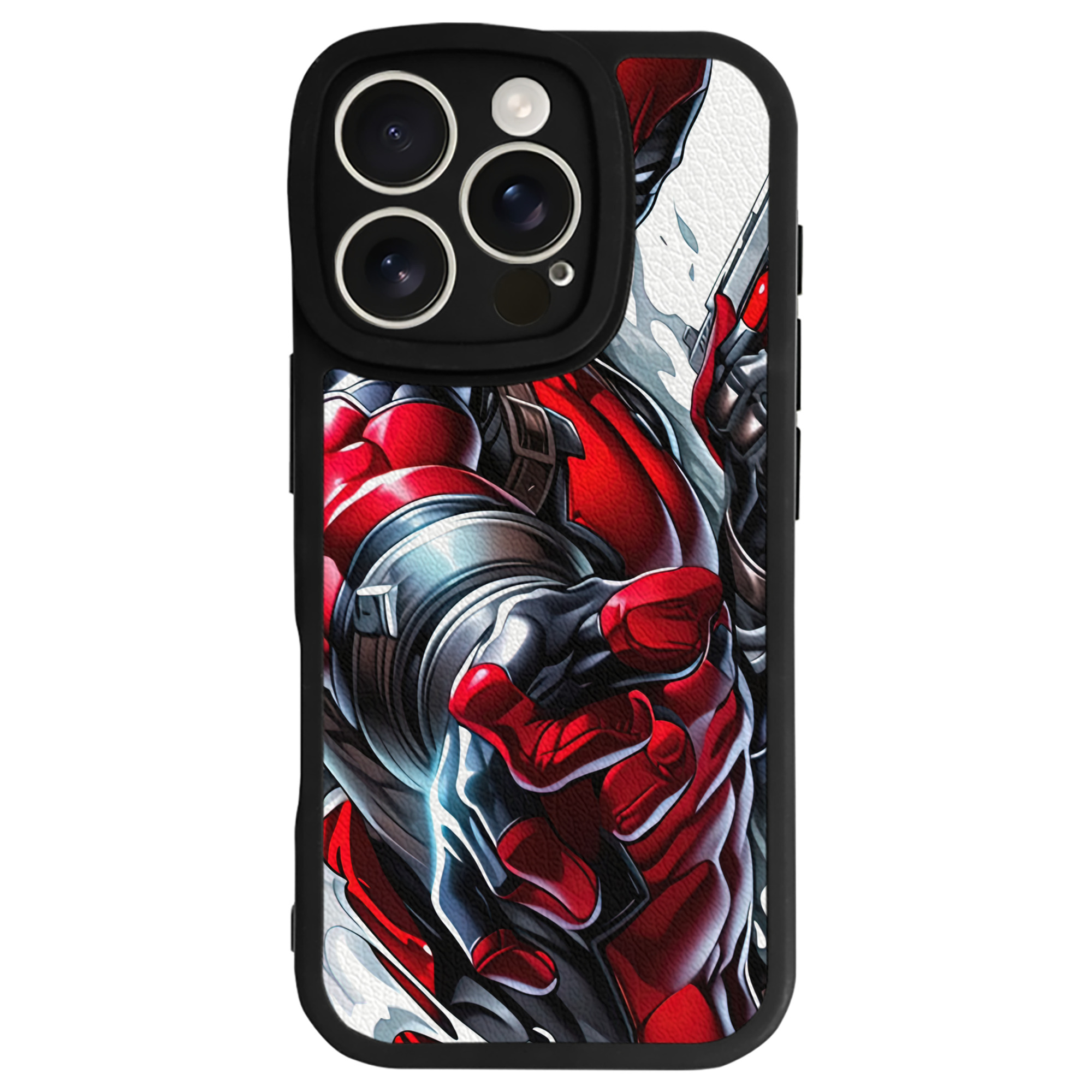 （画像用） Deadpool デッドプール 【iPhone 16シリーズ対応】シリコンスマホケース（レザー調） 材質：シリコン